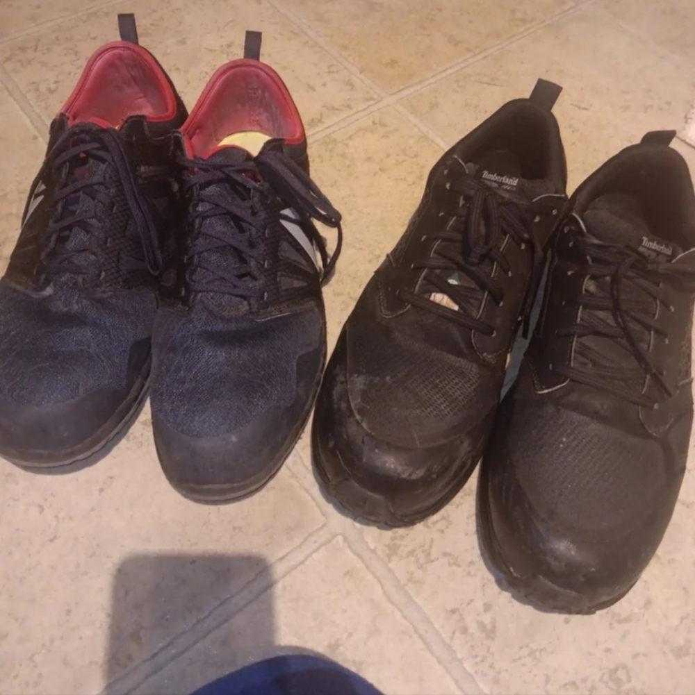 Size 15 w timberland pro and reebok steeltoe shoe bundle of 2